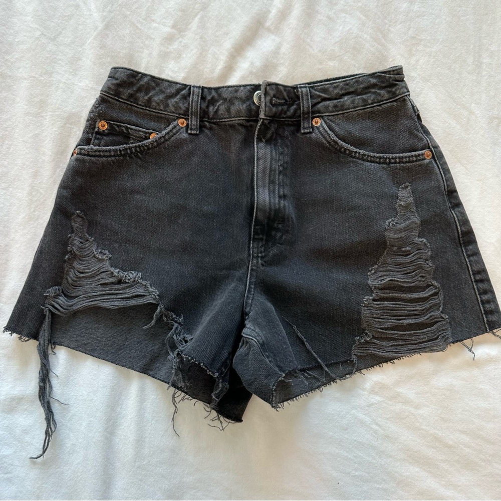 TopShop Distressed High Waisted Shorts